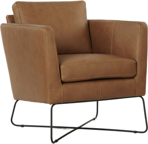 Bruine leren moderne design fauteuil Crossover - Rancho Leer Clay (bruin leer)