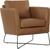 Bruine leren moderne design fauteuil Crossover - Rancho Leer Clay (bruin leer)