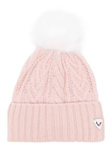 Rossignol bonnet Mady en maille torsadée - Rose