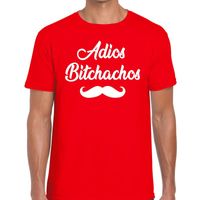 Adios bitchachos tekst t-shirt rood heren