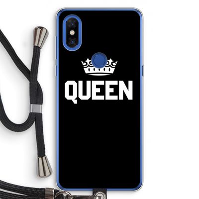 Queen zwart: Xiaomi Mi Mix 3 Transparant Hoesje met koord