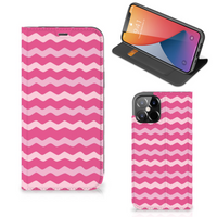 iPhone 12 Pro Max Hoesje met Magneet Waves Pink