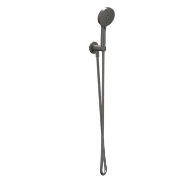 Handdoucheset IVY Set Bestaande Uit Doucheslang 150 cm, Wandhouder Met Uitlaat En Staafhanddouche Geborsteld Metal Black PVD