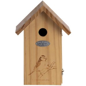 Vogelhuisje/nestkastje pimpelmees silhouet  26 cm   -