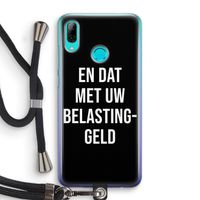 Belastinggeld - Zwart: Huawei P Smart (2019) Transparant Hoesje met koord