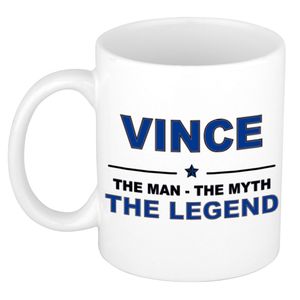 Vince The man, The myth the legend cadeau koffie mok / thee beker 300 ml