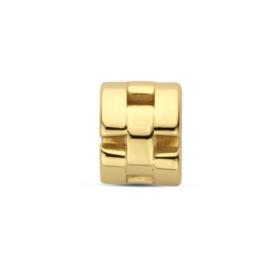 Geelgoud Vergulde 925 Zilveren Rondel - 8.5x7mm Afmeting, 4mm Binnenmaat | Elegant en Verfijnd Design