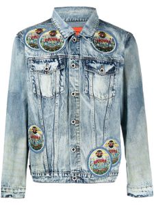 Who Decides War veste en jean à détails de patchs - Bleu