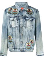 Who Decides War veste en jean à détails de patchs - Bleu