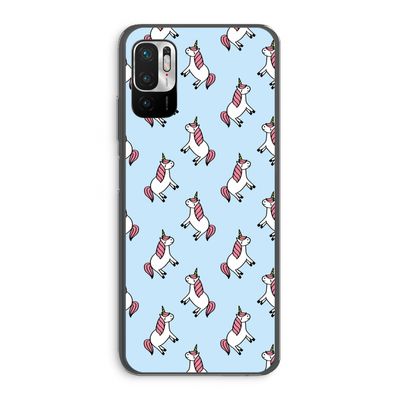 Eenhoorns overal: Xiaomi Redmi Note 10 5G Transparant Hoesje