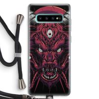 Hell Hound and Serpents: Samsung Galaxy S10 Plus Transparant Hoesje met koord