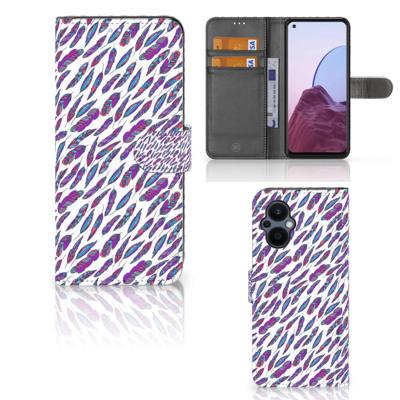 OPPO Reno 8 Lite | OnePlus Nord N20 | Telefoon Hoesje | Feathers Color OPPO Reno 8 Lite | OnePlus Nord N20 | Telefoon Hoesje | Feathers Color