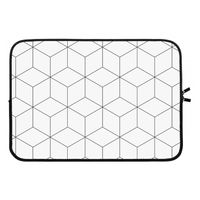 Zwart-witte kubussen: Laptop sleeve 13 inch