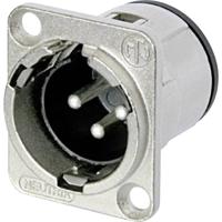 Neutrik NC3MD-V XLR-connector Flensstekker, contacten recht Aantal polen: 3 Zilver 1 stuk(s) - thumbnail