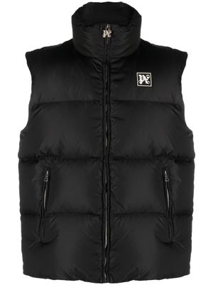 Palm Angels gilet de ski zippé à patch logo - Noir