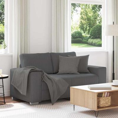 Loveseat bank 120 cm corduroy stof donkergrijs