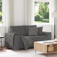 Loveseat bank 120 cm corduroy stof donkergrijs Loveseat bank 120 cm corduroy stof donkergrijs