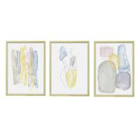 Schilderij DKD Home Decor Kristal polyestyreen 53 x 3 x 73 cm (3 Onderdelen)