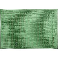 MSV Badkamerkleed/badmat tapijtje voor op de vloer - groen - 50 x 80 cm - Microvezel - Badmatjes - thumbnail
