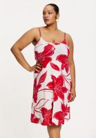 Yoek Spaghetti-jurk LILY | Rood | Maat 58/60