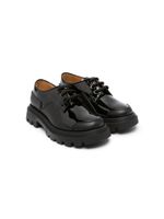 Gallucci Kids chaussures oxford en cuir verni à lacets - Noir