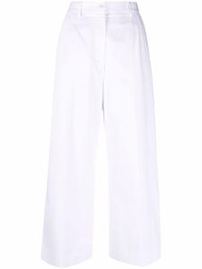 Dolce & Gabbana pantalon ample court à boutons DG - Blanc