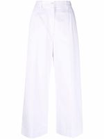 Dolce & Gabbana pantalon ample court à boutons DG - Blanc