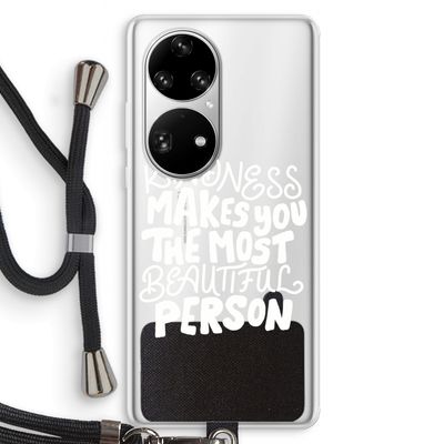 The prettiest: Huawei P50 Pro Transparant Hoesje met koord