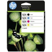 HP Inktcartridge 924 Origineel 4-pack Zwart, Geel, Cyaan, Magenta 6C3Z1NE
