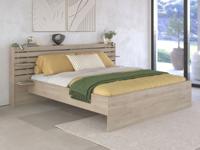 Tweepersoonsbed ESCAPE 160x200 cm japanse eik zonder lades