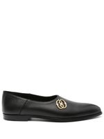 Bally ballerines Emblem en cuir - Noir - thumbnail