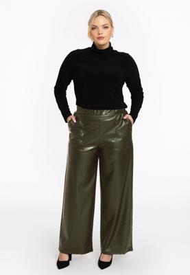 Yoek Pantalon LEATHER | Licht Groen | Maat 46