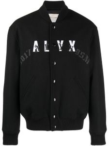 1017 ALYX 9SM veste bomber à logo en cuir - Noir