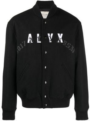 1017 ALYX 9SM veste bomber à logo en cuir - Noir