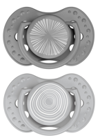Difrax LOVI Dynamic Pacifier 6-18 Months Harmony Dark Grey Light Grey - Fopspeen