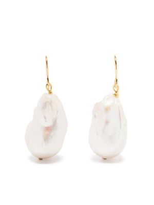 Jil Sander boucles d'oreilles à pendentif perle - Blanc