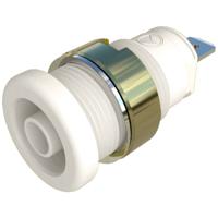 SKS Hirschmann SEB 2610 F4,8 Veiligheids-labconnector, female Bus, inbouw verticaal Stift-Ø: 4 mm Wit 1 stuk(s)