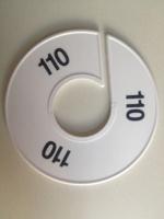 Maatring 11 cm wit/zwart 110