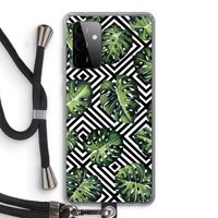 Geometrische jungle: Samsung Galaxy A72 5G Transparant Hoesje met koord
