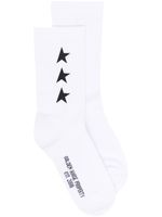 Golden Goose logo embroidered socks - Blanc