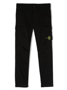 Stone Island Junior pantalon de jogging à patch Compass - Noir