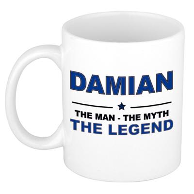 Damian cadeau mok - man myth legend - naam koffiemok - 300 ml - collega - vaderdag