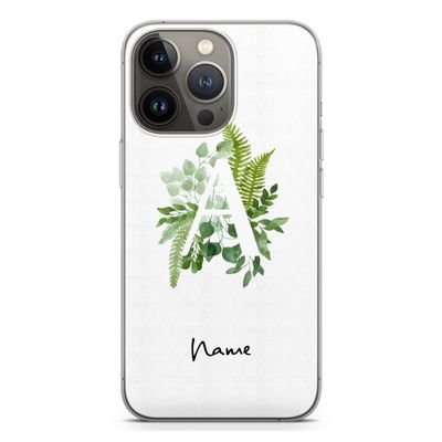Green Brush: iPhone 13 Pro Transparant Hoesje