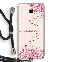 Hartjes en kusjes: Samsung Galaxy J4 Plus Transparant Hoesje met koord Hartjes en kusjes: Samsung Galaxy J4 Plus Transparant Hoesje met koord