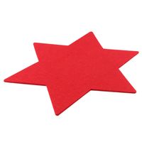 1x stuks ster vormige placemats rood 25 cm van kunststof - Placemats