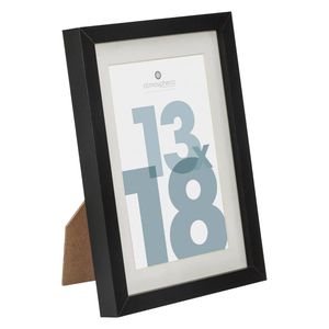 Fotolijstje voor een foto van 13 x 18 cm - zwart - foto frame Manu - modern/strak ontwerp
