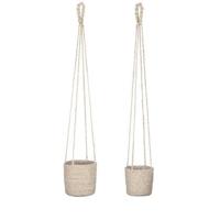 Mica Decorations Atlantic Mand voor Planten Set van 2 - Ø16 cm - Crème