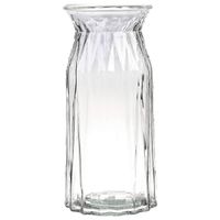 Bellatio Design Bloemenvaas - helder transparant glas - D12 x H24 cm - Vazen - thumbnail