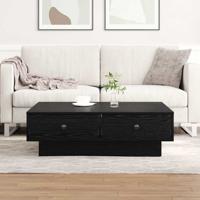 Salontafel Zwart eiken 90 x 90 x 28 cm Bewerkt hout