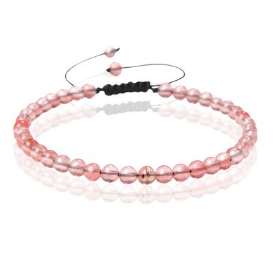 Memphis No.1 Armband - 4mm Red Watermelon Quartz Memphis No.1 Armband - 4mm Red Watermelon Quartz